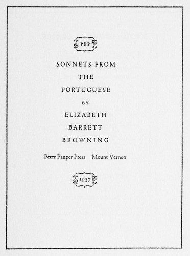 Sonnets from the Portuguese