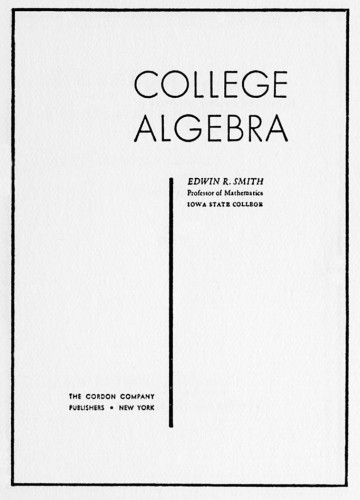 College Algebra