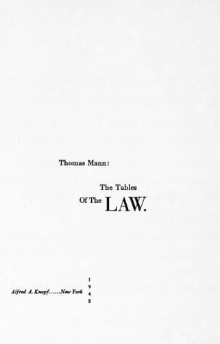 The Tables of the Law