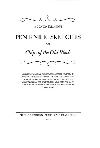 Pen-Knife Sketches, of Chips of the Old Block