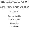 The Pastoral Loves of Daphnis and Chloe