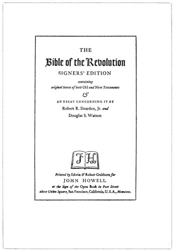 An Original Leaf, from the Bible of the Revolution, and an Essay concerning it, Colonial Edition