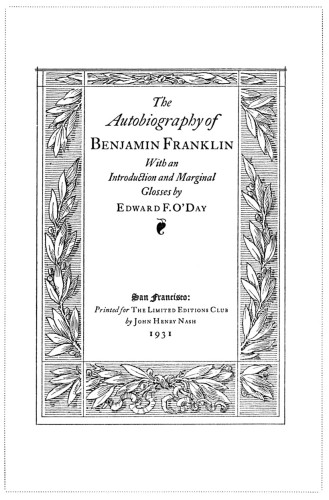 The Autobiography of Benjamin Franklin