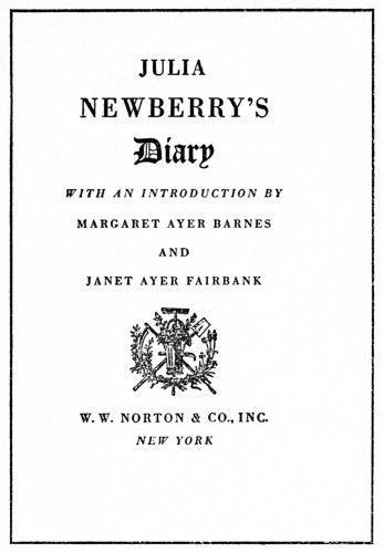Julia Newberry’s Diary