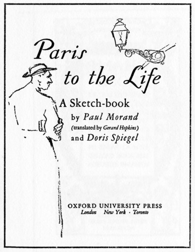 Paris to the Life, A Sketch Book