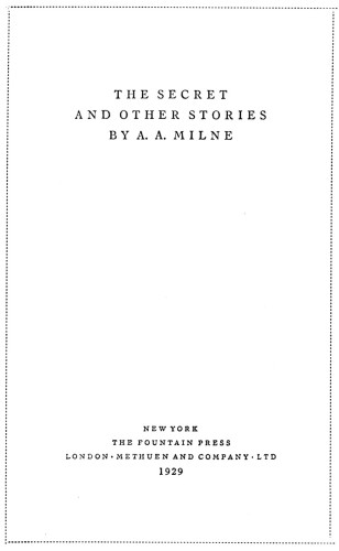 The Secret, and Other Stories