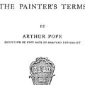 The Painter’s Terms, Vol. 1: An Introduction to the Language of Drawing and Painting