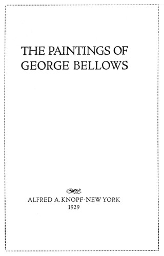 The Paintings of George Bellows
