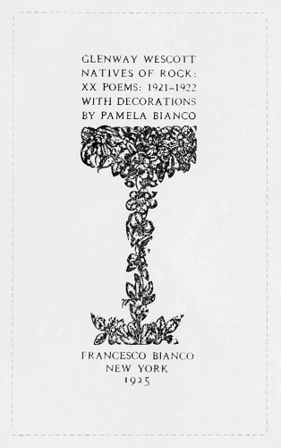 Natives of Rock: XX Poems, 1921–1922