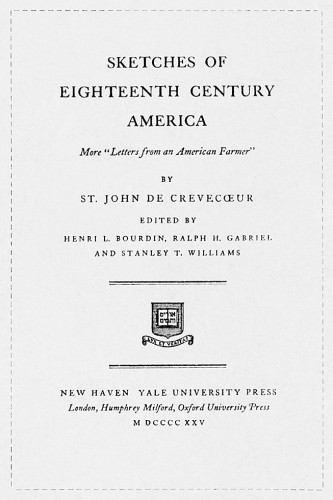 Sketches of Eighteenth Century America