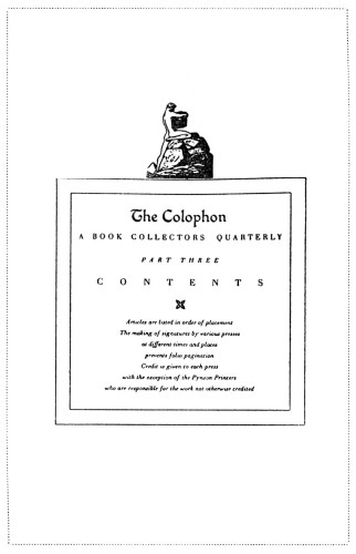 The Colophon: A Book Collector’s Quarterly