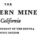 The Southern Mines of California: Early Development of the Sonora Mining Region