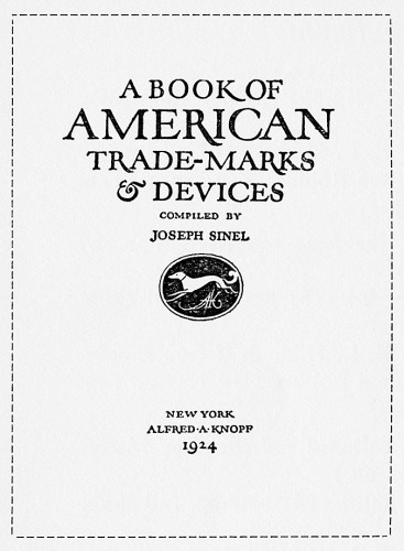 A Book of American Trade-marks and Devices
