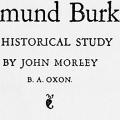 Edmund Burke: A Historical Study