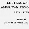 Letters on the American Revolution, 1774–1776