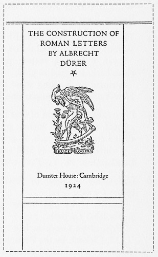 The Construction of Roman Letters