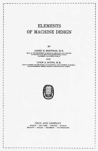 Elements of Machine Design
