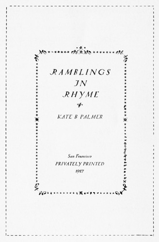 Ramblings in Rhyme