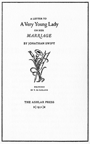 A Letter to a Very Young Lady on Her Marriage