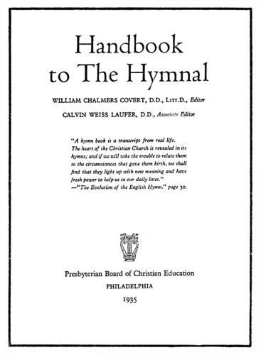 Handbook to the Hymnal