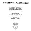 Highlights of Astronomy