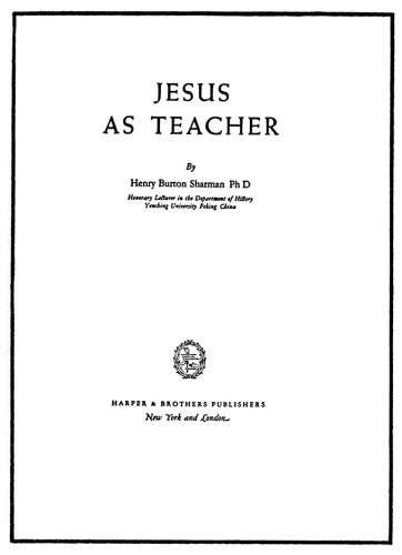 Jesus as Teacher