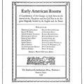 Early American Rooms, A Consideration of the Changes in Style between the Arrival of the Mayflower and the Civil War in the Regions Originally Settled by the English and the Dutch