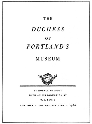The Duchess of Portland’s Museum