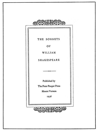 The Sonnets of William Shakespeare