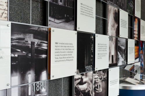 FM Global’s historic time line and sprinkler display