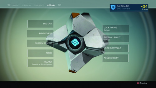 Destiny user interface